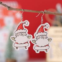 Wholesale Jewelry Vintage Style Santa Claus Arylic Drop Earrings main image 8