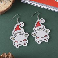 Wholesale Jewelry Vintage Style Santa Claus Arylic Drop Earrings main image 7