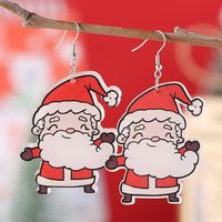 Wholesale Jewelry Vintage Style Santa Claus Arylic Drop Earrings main image 1