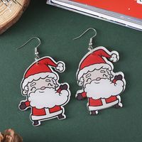 Wholesale Jewelry Vintage Style Santa Claus Arylic Drop Earrings main image 4