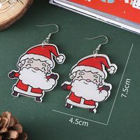 Wholesale Jewelry Vintage Style Santa Claus Arylic Drop Earrings main image 2