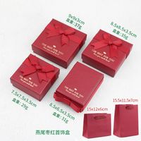 Fashion Letter Bow Knot Paper Jewelry Packaging Bags 1 Piece sku image 6