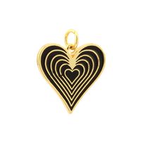 Ig Style Sweet Heart Shape Copper Enamel Plating 18k Gold Plated Jewelry Accessories main image 2
