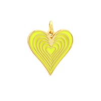 Ig Style Sweet Heart Shape Copper Enamel Plating 18k Gold Plated Jewelry Accessories main image 3