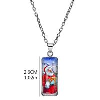 304 Stainless Steel Cartoon Style Inlay Christmas Tree Santa Claus Glass Pendant Necklace main image 2