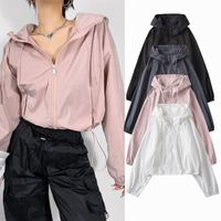 Femmes Décontractée Couleur Unie Poche Fermeture Éclair Manteau Veste main image 1