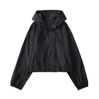 Women's Casual Solid Color Pocket Zipper Coat Jacket sku image 2