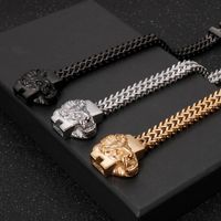 Hip-Hop Rock Skull Stainless Steel Plating 18K Gold Plated Men'S Bracelets main image 9