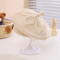 Girl's Ig Style Casual Solid Color Flower Beret Hat main image 4
