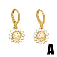 1 Pair Retro Simple Style Devil's Eye Plating Inlay Copper Zircon 18k Gold Plated Drop Earrings main image 2