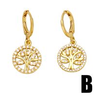 1 Pair Retro Simple Style Devil's Eye Plating Inlay Copper Zircon 18k Gold Plated Drop Earrings main image 4