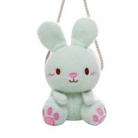 Girl's Pp Cotton Rabbit Cute Rabbit-shaped Zipper Crossbody Bag main image 8