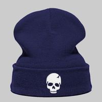 Unisex Casual Skull Embroidery Eaveless Wool Cap main image 6