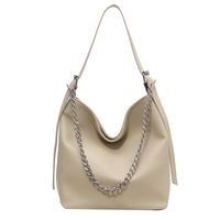 Women's All Seasons Pu Leather Solid Color Classic Style Bucket Zipper Shoulder Bag sku image 4