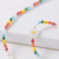 Casual Flower Freshwater Pearl Brass Beaded Plating Women's Bracelets Necklace 1 Piece main image 2