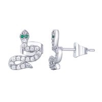 1 Pair Classic Style Snake Plating Inlay Copper Zircon White Gold Plated Gold Plated Ear Cuffs sku image 2