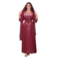 Xqy500197 Cross-border  Middle East Clothing Dubai Arab Dinner Dress Rhinestone Robe Dress sku image 7