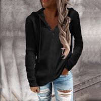 Women's Hoodie Long Sleeve Hoodies & Sweatshirts Casual Solid Color main image 3
