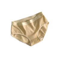 Solid Color Comfort Breathable Mid Waist Briefs Panties main image 5