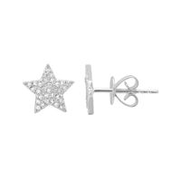 1 Pair Simple Style Pentagram Star Plating Inlay Metal Copper Zircon White Gold Plated Gold Plated Ear Studs sku image 11