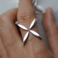 Simple Style Geometric Sterling Silver Open Rings main image 3