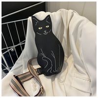 Women's Small All Seasons Pu Leather Cat Streetwear Square Zipper Shoulder Bag main image 4