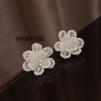 1 Pair Sweet Flower Plating Copper 14k Gold Plated Ear Studs main image 3