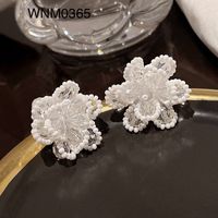 1 Pair Sweet Flower Plating Copper 14k Gold Plated Ear Studs main image 2