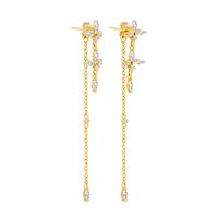 1 Pair Simple Style Butterfly Plating Inlay Copper Zircon White Gold Plated Gold Plated Ear Studs sku image 5