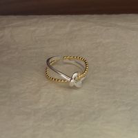 Dame Geometrisch Sterling Silber Offener Ring In Masse sku image 1