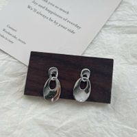 1 Pair Simple Style Classic Style Solid Color Patchwork Sterling Silver Drop Earrings sku image 1