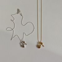 Sweet Lock Sterling Silver Pendant Necklace In Bulk main image 3