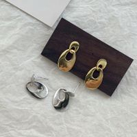 1 Pair Simple Style Classic Style Solid Color Patchwork Sterling Silver Drop Earrings main image 2