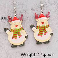 Wholesale Jewelry Cartoon Style Cartoon Wood Drop Earrings sku image 1