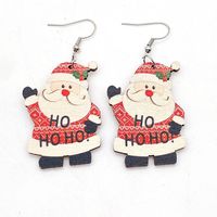 Wholesale Jewelry Cartoon Style Cartoon Wood Drop Earrings main image 3