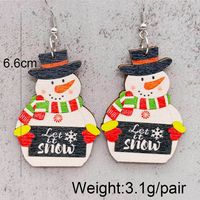 Wholesale Jewelry Cartoon Style Cartoon Wood Drop Earrings sku image 2