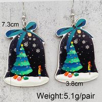 Wholesale Jewelry Cartoon Style Cartoon Character Wood Drop Earrings sku image 4