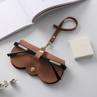 Casual Solid Color Pu Leather Women's Glasses Case sku image 5