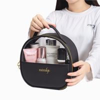 Elegant Cute Solid Color Pvc Pu Leather Storage Bag Makeup Bags main image 6