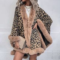 Women's Streetwear Leopard Placket Woolen Coat main image 1