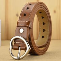 Elegant Business Solid Color Pu Leather Alloy Women's Leather Belts main image 5