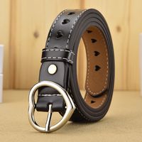 Elegant Business Solid Color Pu Leather Alloy Women's Leather Belts sku image 4