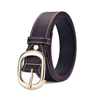 Elegant Business Solid Color Pu Leather Alloy Women's Leather Belts sku image 3
