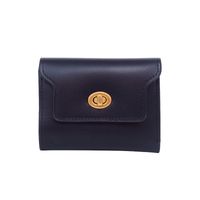 Women's Solid Color Pu Leather Lock Clasp Wallets main image 4