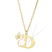 Simple Style Human Face Rabbit Stainless Steel 18k Gold Plated Pendant Necklace sku image 4