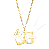 Simple Style Human Face Rabbit Stainless Steel 18k Gold Plated Pendant Necklace sku image 7
