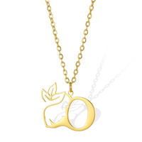 Simple Style Human Face Rabbit Stainless Steel 18k Gold Plated Pendant Necklace sku image 15