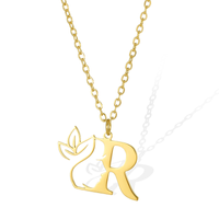Simple Style Human Face Rabbit Stainless Steel 18k Gold Plated Pendant Necklace sku image 18