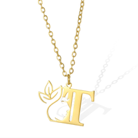 Simple Style Human Face Rabbit Stainless Steel 18k Gold Plated Pendant Necklace sku image 20