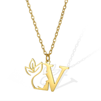 Simple Style Human Face Rabbit Stainless Steel 18k Gold Plated Pendant Necklace sku image 22